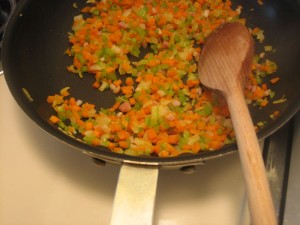 Mirepoix (celery, carrot, onion small dice)