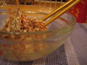 Carrots & Konnyakku in Creamy Tofu Sauce