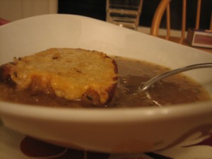 home made french onion soup