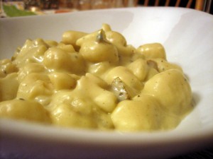 Gnocci with Gorgonzola and Pears