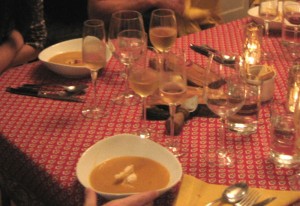 Home made crab bisque with dungeness crab