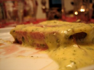 home made filet mignon with bernaise sauce
