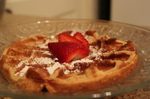 whole wheat waffles made with tofu