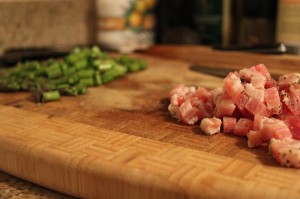 pancetta and asparagus