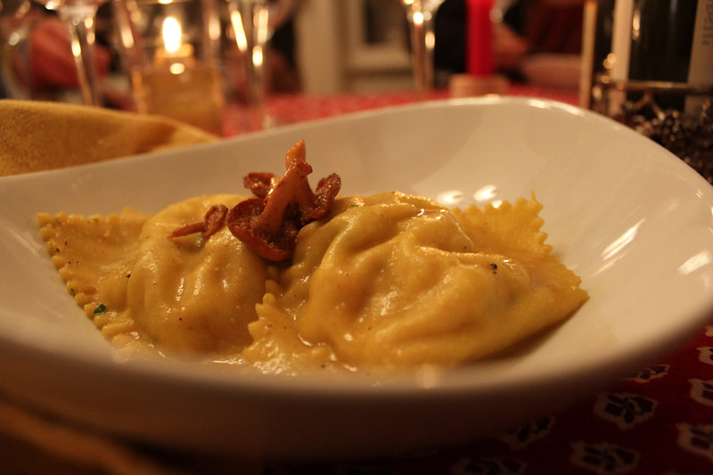 lobster raviolo