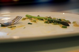 Asparagus with Spring Onions, Orange Zest, and Parmesan