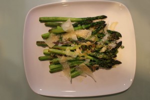 Asparagus with Spring Onions, Orange Zest, and Parmesan