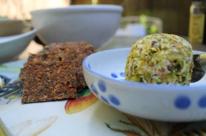 Raw Macadamia Nut Cheese with Raw Mexican Chia Crackers